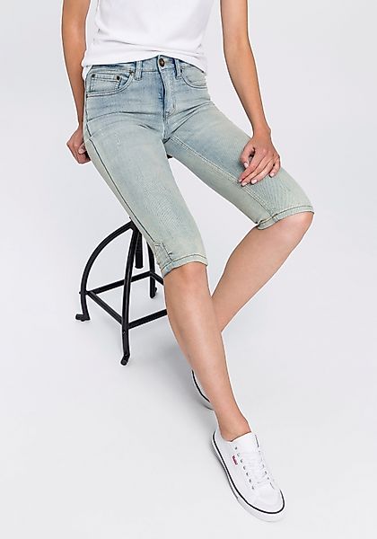 Arizona Caprijeans schmale Passform, mit Destroyed-Effekten, günstig online kaufen