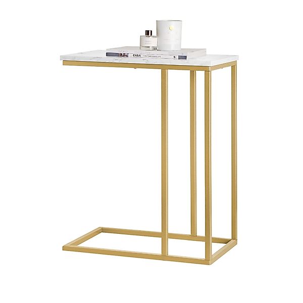SoBuy Beistelltisch FBT87/44, C-Form, mobiler Kaffeetisch, Wohnzimmer Schla günstig online kaufen
