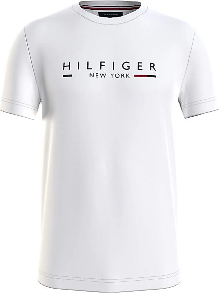 Tommy Hilfiger T-Shirt HILFIGER NEW YORK TEE mit Logoschriftzug auf der Bru günstig online kaufen