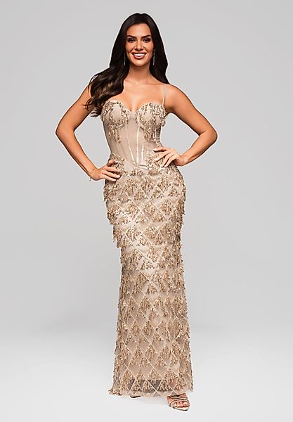 OMBRE Abendkleid Glanzvolles Abendkleid mit Pailletten günstig online kaufen