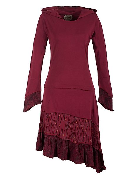Vishes Jerseykleid Lagenlook Patchworkkleid mit Zipfelkapuze, günstig online kaufen