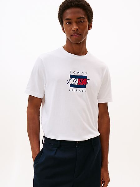 Tommy Hilfiger T-Shirt "LINEAR FLAG GRAPHIC", Rundhals, regular fit, Jersey günstig online kaufen
