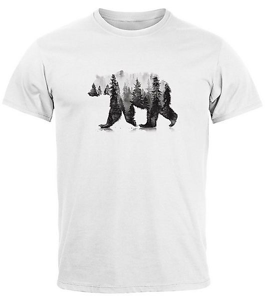 Neverless Print-Shirt Herren T-Shirt Bär Motiv günstig online kaufen