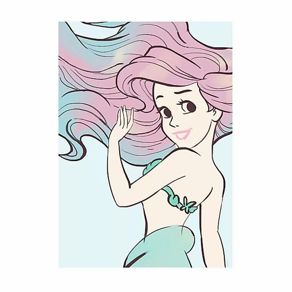 Komar Poster Ariel Aquarell Disney B/L: ca. 30x40 cm günstig online kaufen