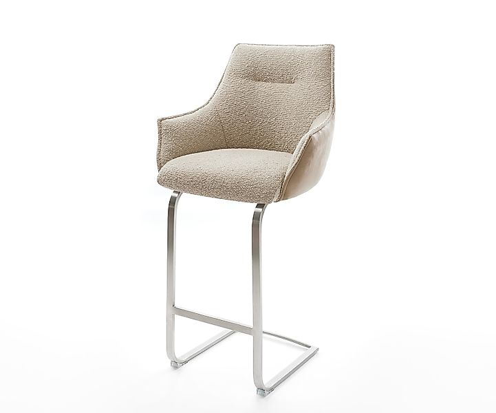 Barstuhl Alja-Flex Materialmix Mikrofaser Schlamm / Bouclé Schlamm Freischw günstig online kaufen