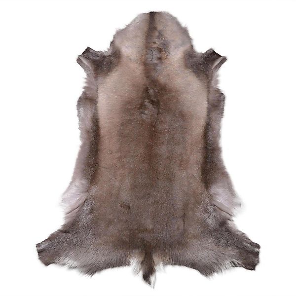 Livorio Fellteppich Rentierfell, dunkel, Größe L, günstig online kaufen