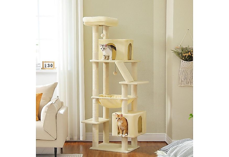 Purpurra Kratzbaum mit großer Höhlen und Hängematte, 143 cm/180 cm günstig online kaufen