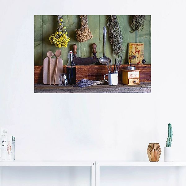 Artland Wandbild "Rustikale Küchenszene", Innenarchitektur, (1 St.) günstig online kaufen