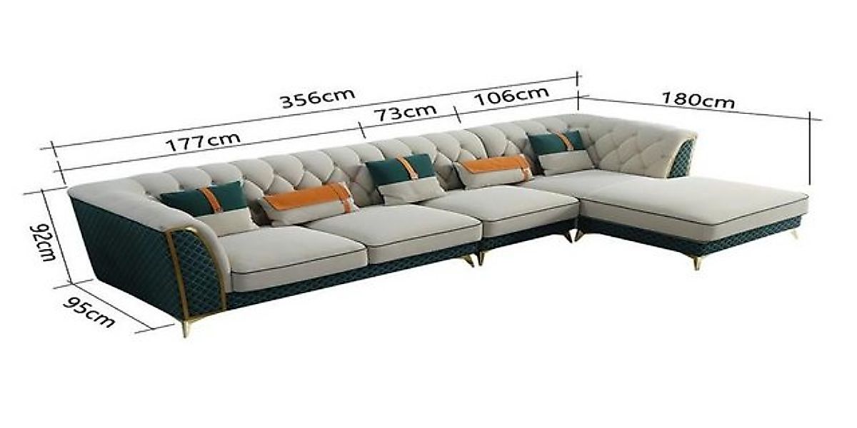 Xlmoebel Ecksofa Modernes Ledersofa in L-Form für Wohnlandschaft im zeitgem günstig online kaufen