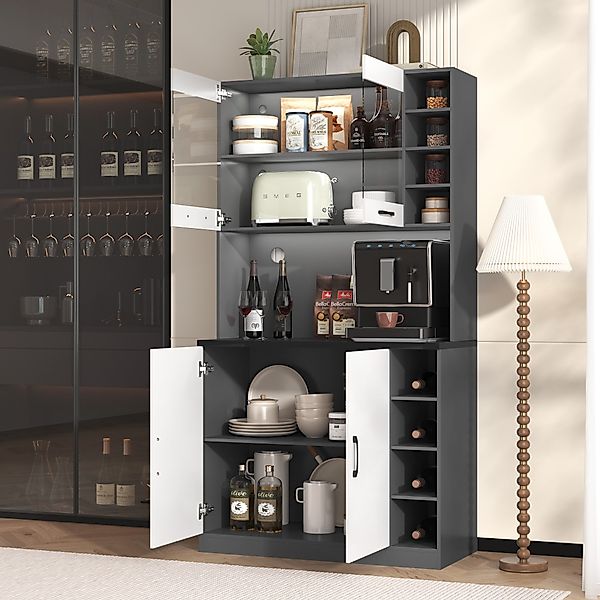 Odikalo Küchenbuffet Küchenschrank Vitrine Sideboard Ablagefach günstig online kaufen