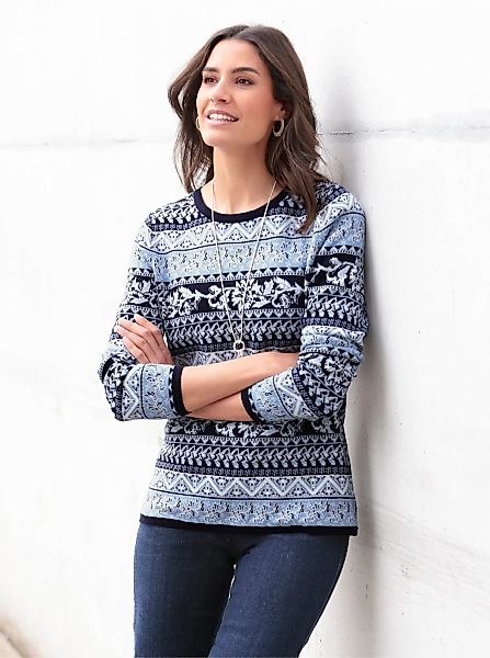 Inspirationen Jacquardpullover "Jacquard-Pullover" günstig online kaufen