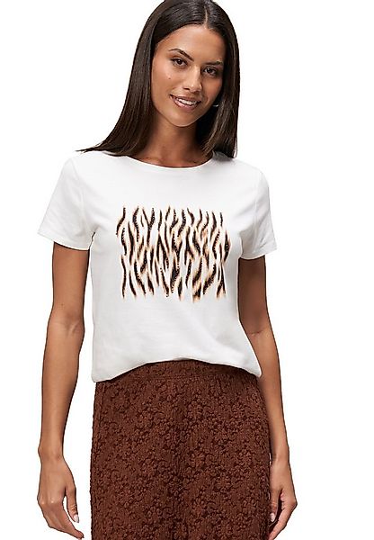 Zero Kurzarmshirt Damen T-Shirt mit Animalprint (1-tlg) Plain/ohne Details günstig online kaufen