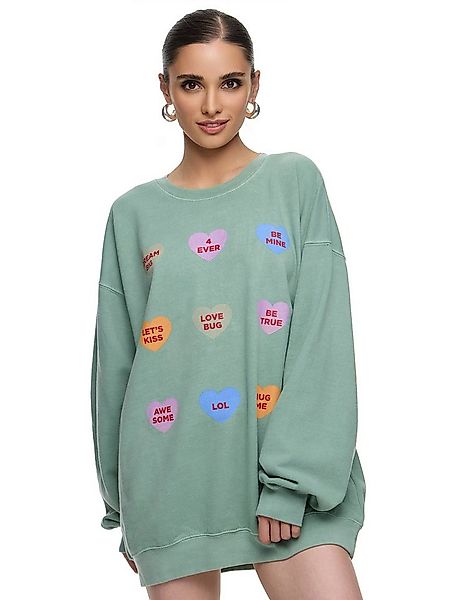 Worldclassca Sweatshirt Worldclassca Oversized Sweatshirt LOVE Print Langar günstig online kaufen