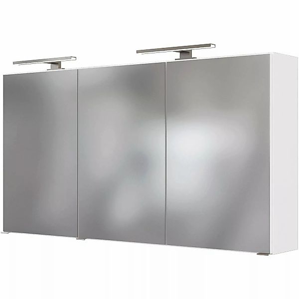 Held Möbel 3D-Spiegelschrank Monza 120 cm Weiß günstig online kaufen