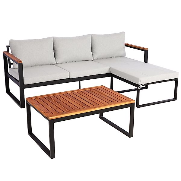 MCW Garten-Garnitur L26b 3er-Set Hellgrau günstig online kaufen