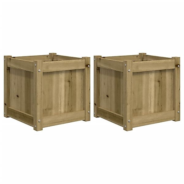 vidaXL Blumentopf Pflanzkübel 2 Stk. Kiefernholz günstig online kaufen