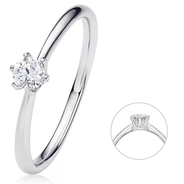 ONE ELEMENT Diamantring "0.2 ct Diamant Brillant Ring aus 750 Weißgold", Da günstig online kaufen