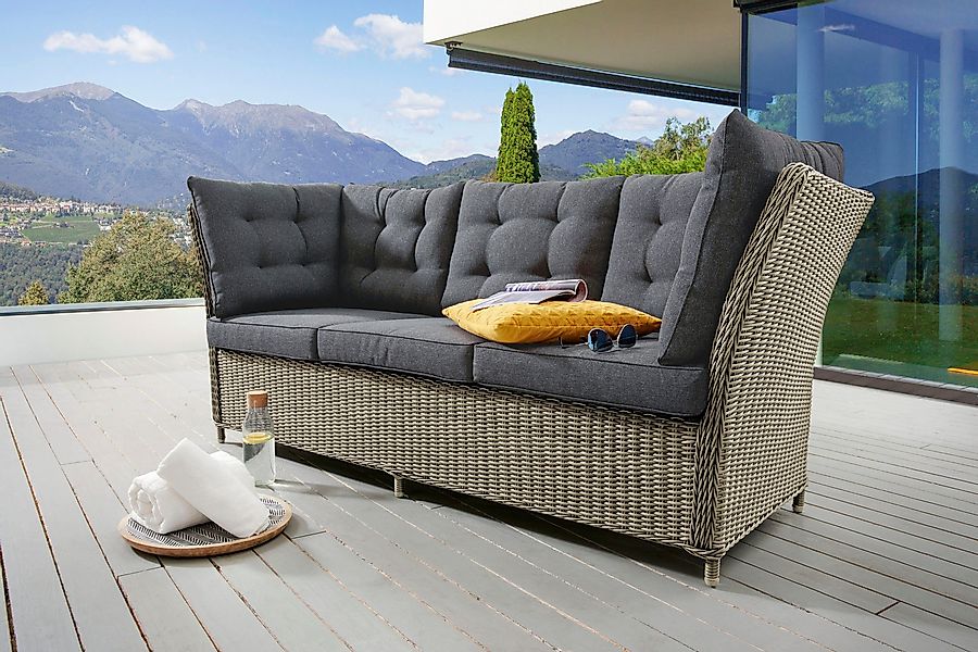 Destiny Loungesofa PALMA, Aluminium, Polyrattan, 3er günstig online kaufen