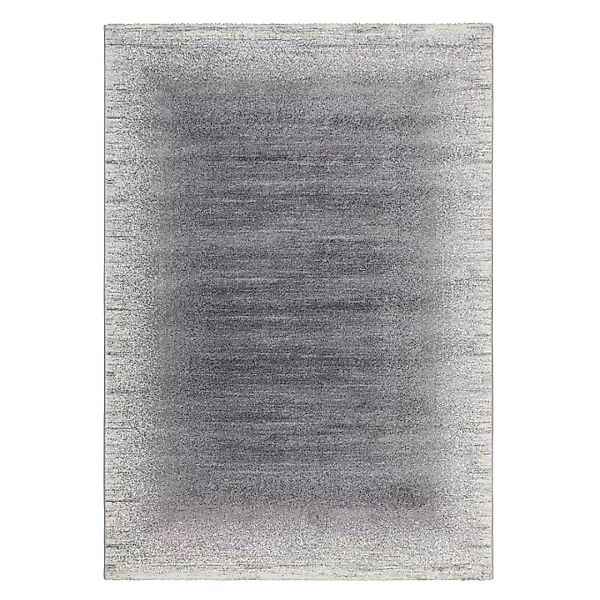 Kurzflor Teppich in Silberfarben 2 cm hoch günstig online kaufen
