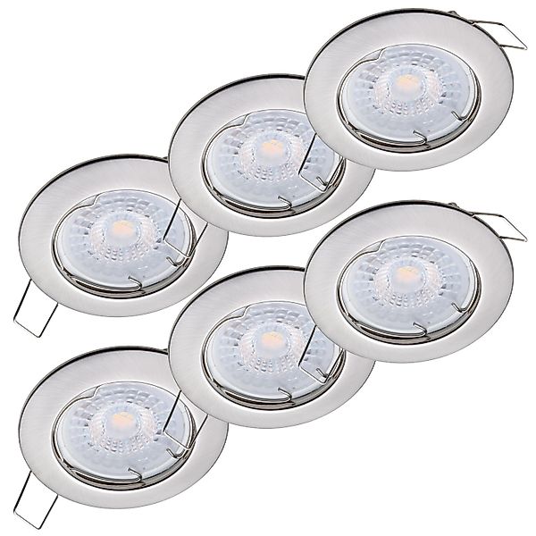 Oktaplex 6er Set Einbauleuchte Sedan 3-Step Dimmbar Warmweiß 3000K 380lm Ge günstig online kaufen