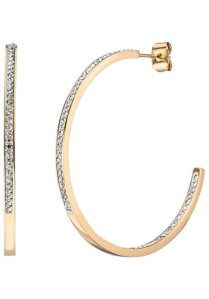 JOBO Paar Creolen, Edelstahl goldfarben beschichtet günstig online kaufen