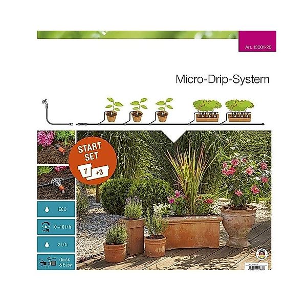 GARDENA Bewässerungssystem 13001-20 Micro-Drip-System Start-Set Pflanztöpfe günstig online kaufen