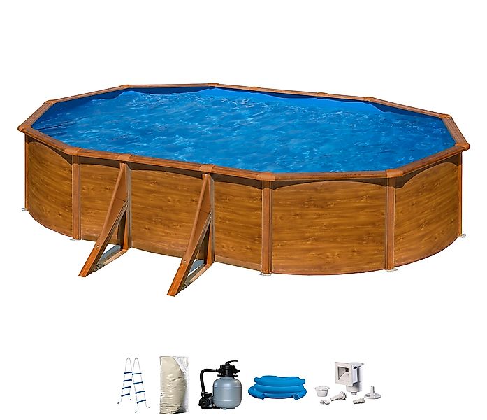 my POOL BWT Ovalpool in moderner Holzoptik, Tiefe 132 cm, verschiedene Größ günstig online kaufen