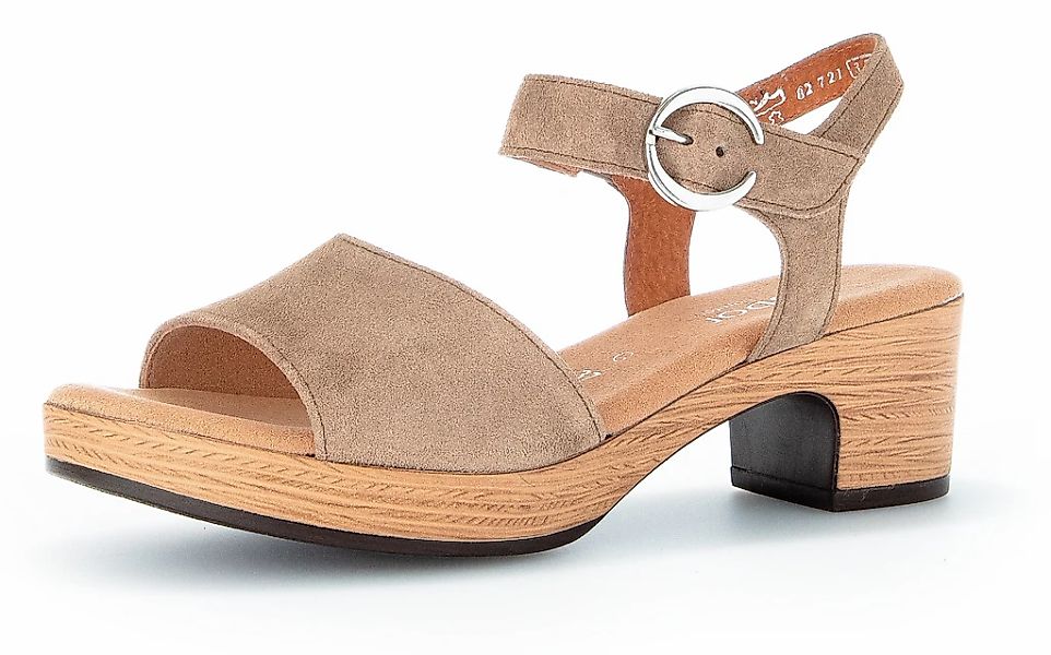 Gabor KRETA Sandalette, Blockabsatz, Sommerschuh, Riemchensandale mit Glitt günstig online kaufen