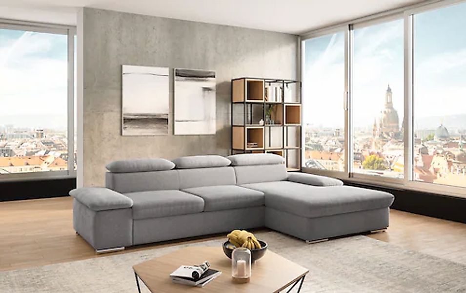 sit&more Ecksofa »Valantine L-Form, B: 286 cm« mit Arm- & Kopfteilverstellu günstig online kaufen