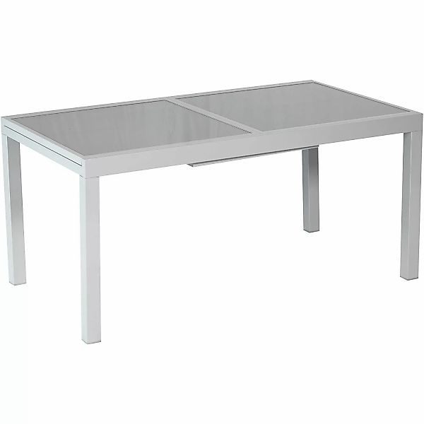 Merxx Gartentisch Rechteckig ausziehbar Grau 200 cm x 90 cm günstig online kaufen
