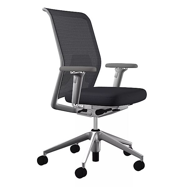 Vitra - ID Mesh Bürostuhl Aluminiumgestell - schwarz nero/Sitz Silk Mesh/ D günstig online kaufen