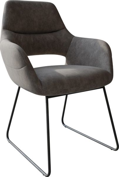 DELIFE Polsterstuhl Yago-Flex, mit Armlehnen Kufengestell günstig online kaufen