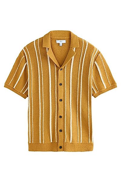 Next Kurzarmhemd Relaxed Fit Kurzarm-Hemd mit Kubakragen, Streifen (1-tlg) günstig online kaufen
