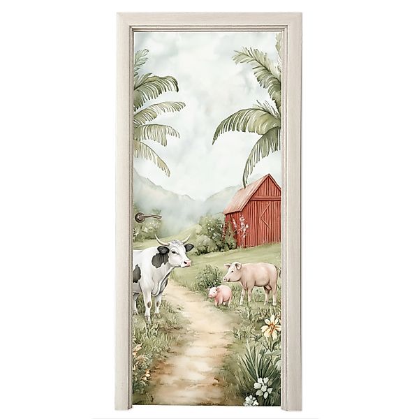 MuchoWow Türtapete Bauernhof - Tiere - günstig online kaufen