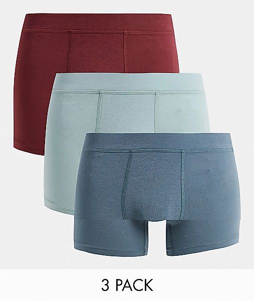 Gilly Hicks – Future – 3-er Pack stretchige Unterhosen in Port-Rot/Silber/M günstig online kaufen