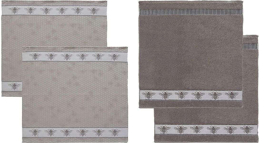DDDDD Geschirrtuch Honey, (Set, 4-tlg), Combiset: günstig online kaufen