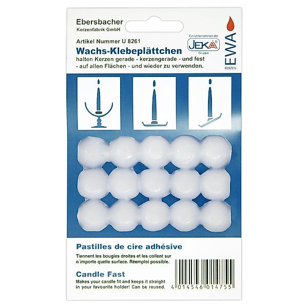 DistrEbution Klebepad Wachs Klebeplättchen, x15 pro günstig online kaufen