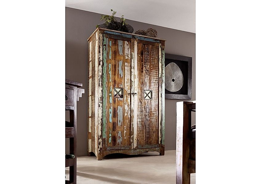 Massivmoebel24 Kleiderschrank #42 (Altholz 118x60x198 mehrfarbig günstig online kaufen