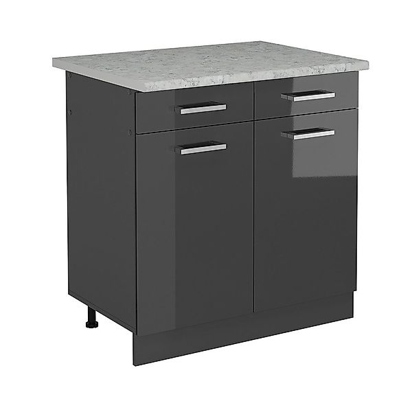 Vicco Unterschrank R-Line, Anthrazit Hochglanz/Anthrazit, 80 günstig online kaufen