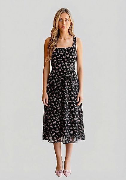 Cupshe Midikleid Ärmelloses Kleid mit Blumenmuster und Taschen mit Allover- günstig online kaufen