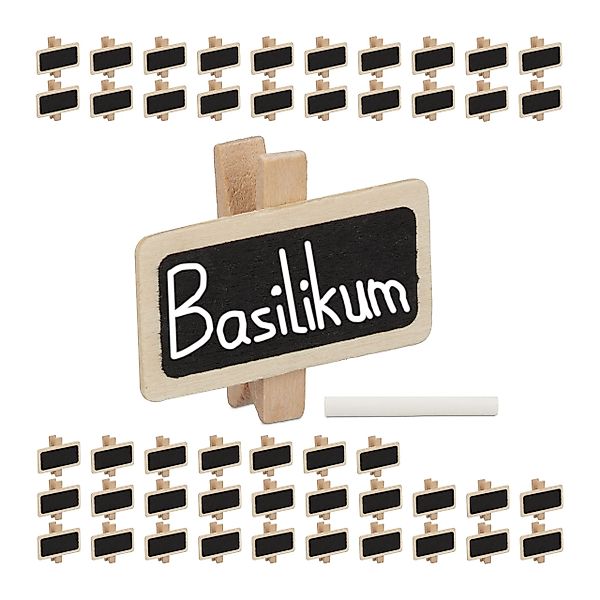 relaxdays Dekohänger Tafelklammern zum Beschriften günstig online kaufen