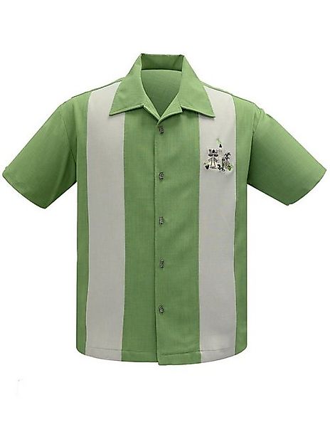 Steady Clothing Kurzarmhemd The Mickey Apfelgrün Retro Vintage Bowling Shir günstig online kaufen