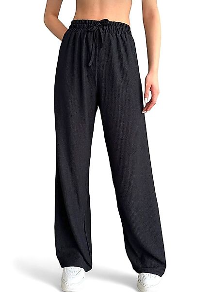 fashionshowcase Palazzohose Damen Crinkle-Hose mit elastischem günstig online kaufen