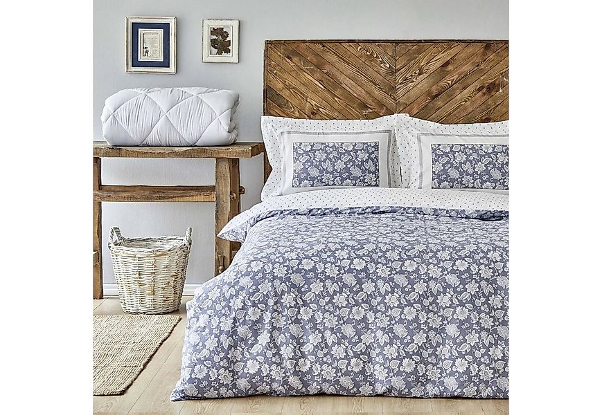 Karaca Bettwäsche Karaca Home Celerina Blau 100% Baumwolle Einzel Bettbezug günstig online kaufen