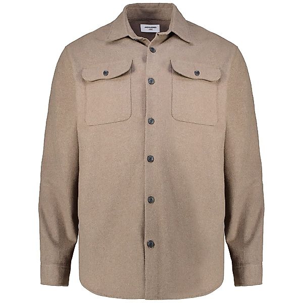 Jack&Jones Hemdjacke aus Baumwolle Farbe anthrazit Größe: 3XL günstig online kaufen