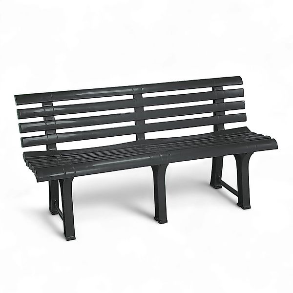 Spetebo Gartenbank Kunststoff Gartenbank 3-Sitzer 145 günstig online kaufen