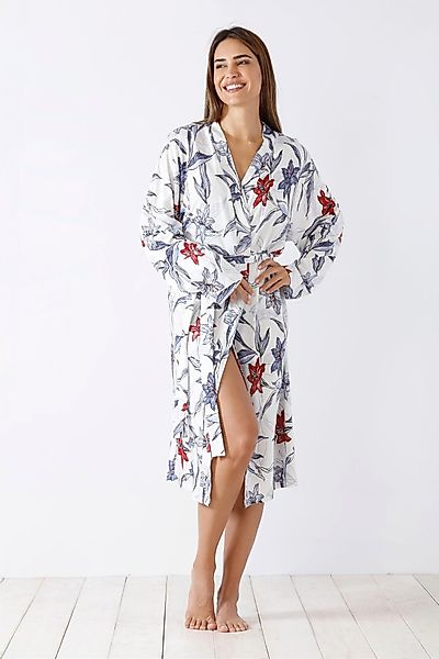 Hajo Morgenmantel Damen Mantel Premium Cotton/TencelTM günstig online kaufen