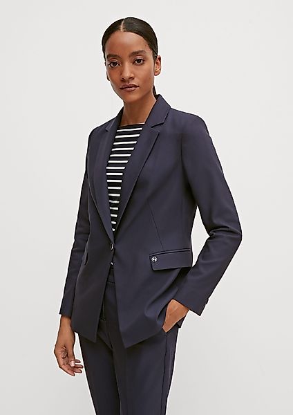 Comma Blusenblazer Taillierter Blazer aus Baumwollmix günstig online kaufen
