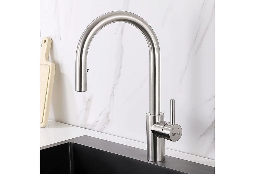 Synlyn Hängematte (Küchenarmatur mit Brause, ausziehbar, 2 Wasserstrahlarte günstig online kaufen