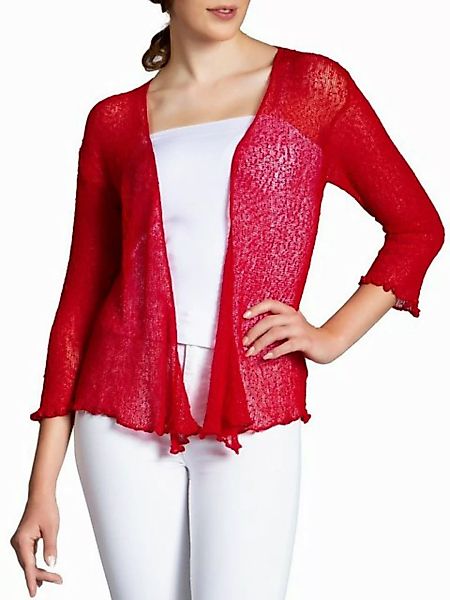 Caspar Strickjacke STJ022 angenehm leichter Damen Sommer Bolero mit 3/4 Arm günstig online kaufen